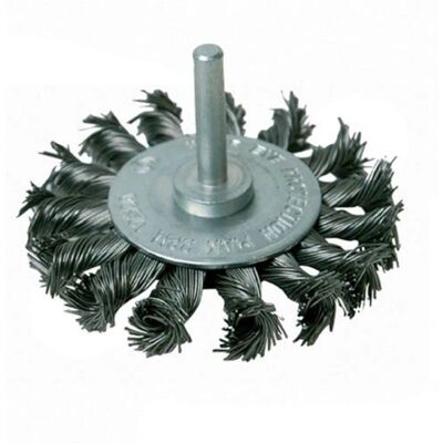 Roulette à nœuds torsadés Silverline 75mm - Brosse en acier rotative - Publicité Roulette à nœuds torsadés Silverline 75mm - Brosse en acier rotative - Publicité