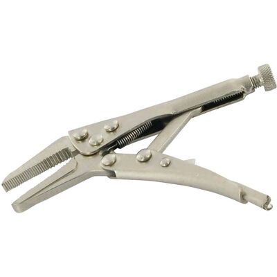 Silverline Long Nose Pliers - 125mm - Self Locking, Quick Release, Adjustable Grips Silverline Long Nose Pliers - 125mm - Self Locking, Quick Release, Adjustable Grips