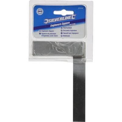 Équerre d'Ingénieur Silverline 675146 - 100mm - Acier - Précise - Publicité Équerre d'Ingénieur Silverline 675146 - 100mm - Acier - Précise - Publicité