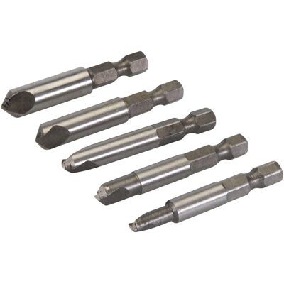 Set di Estrattori di Viti Danneggiate Silverline 5 pz - 50mm Set di Estrattori di Viti Danneggiate Silverline 5 pz - 50mm