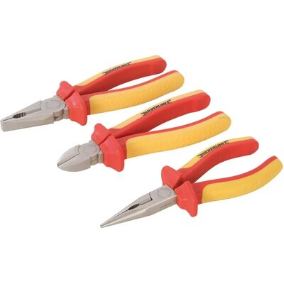 Silverline 3-teiliges VDE-Experten Zangen-Set - Hochsichtbar, Zertifiziert Silverline 3-teiliges VDE-Experten Zangen-Set - Hochsichtbar, Zertifiziert