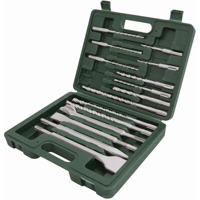 Silverline SDS Plus Metselwerk Boor- en Beitelset - 15 Stuks Silverline SDS Plus Metselwerk Boor- en Beitelset - 15 Stuks