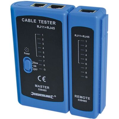Silverline Lan Tester RJ11 RJ45 - LAN Network Cable Tester Silverline Lan Tester RJ11 RJ45 - LAN Network Cable Tester