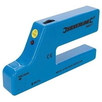 Silverline Metal & Voltage Detector - portable with LED and sound signals Silverline Metal & Voltage Detector - portable with LED and sound signals