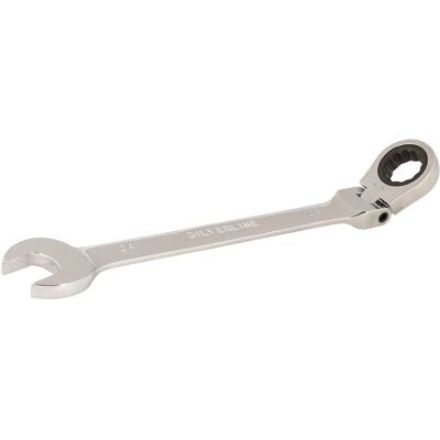 Clé à cliquet flexible Silverline Modèle 228556 - Tête de 24mm - Publicité Clé à cliquet flexible Silverline Modèle 228556 - Tête de 24mm - Publicité