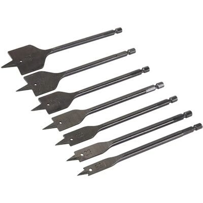 Silverline 633800 Flat Bit Set - 7 Pieces - for Plumbing Silverline 633800 Flat Bit Set - 7 Pieces - for Plumbing