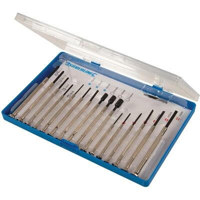 Set di cacciaviti di precisione Silverline 16 pz - Attrezzi per gioielleria Set di cacciaviti di precisione Silverline 16 pz - Attrezzi per gioielleria
