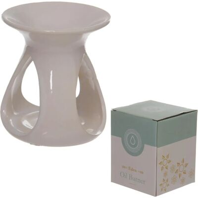 PUCKATOR Calentador de Aceite y Cera - Cerámica, 10.5cm, Blanco - Quemador PUCKATOR Calentador de Aceite y Cera - Cerámica, 10.5cm, Blanco - Quemador