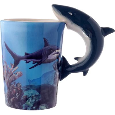 Pricenet Tazza Squalo - Ceramica, 400ml, Manico Squalo - Tazza Pricenet Tazza Squalo - Ceramica, 400ml, Manico Squalo - Tazza