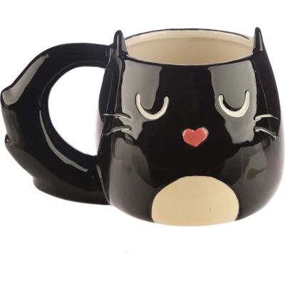 Puckator Musta Kissa Muki - 350ml - Muki Puckator Musta Kissa Muki - 350ml - Muki