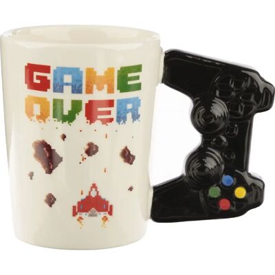 Puckator Game Over Caneca de cerâmica com design em pixels Puckator Game Over Caneca de cerâmica com design em pixels