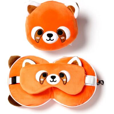 Puckator Puckator Ensemble d'Oreiller et Masque de Voyage Panda Rouge Puckator Puckator Ensemble d'Oreiller et Masque de Voyage Panda Rouge