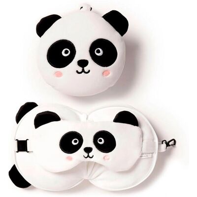Ensemble Oreiller de Voyage et Masque pour les Yeux Panda Relaxeazzz Ensemble Oreiller de Voyage et Masque pour les Yeux Panda Relaxeazzz