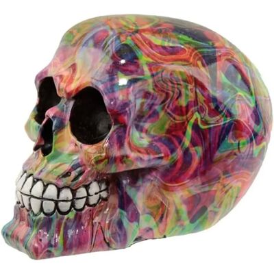 Puckator Effet marbre arc-en-ciel crâne ornement - Ornement Puckator Effet marbre arc-en-ciel crâne ornement - Ornement