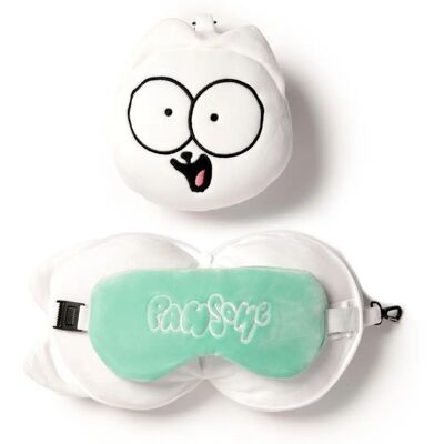 Simon's Cat Plush Travel Pillow & Eye Mask - Compact, Soft, Fun Simon's Cat Plush Travel Pillow & Eye Mask - Compact, Soft, Fun
