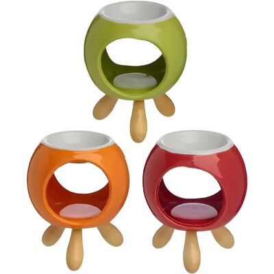 Accendiolio Puckator - Design rotondo in ceramica e legno Accendiolio Puckator - Design rotondo in ceramica e legno