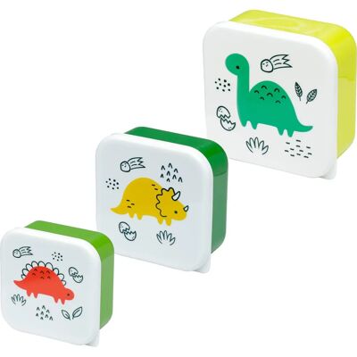 Ensemble de 3 Boîtes à Lunch Dinosauria Jr - Dinosaure Ensemble de 3 Boîtes à Lunch Dinosauria Jr - Dinosaure