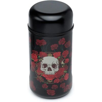 PUCKATOR Stalowa Pudełko na Lunch - Czaszka i Róże - 500ml PUCKATOR Stalowa Pudełko na Lunch - Czaszka i Róże - 500ml