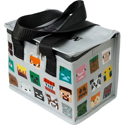 Minecraft Faces RPET Gerecyclede Plastic Bottles Lunch Box - Herbruikbare Geïsoleerde Tas Minecraft Faces RPET Gerecyclede Plastic Bottles Lunch Box - Herbruikbare Geïsoleerde Tas
