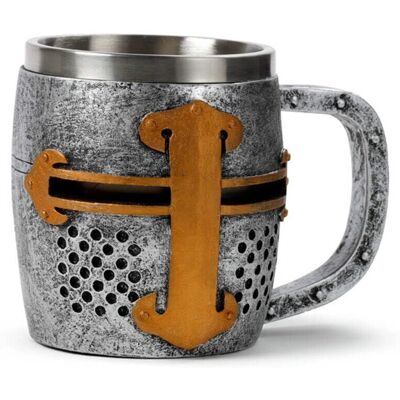 Puckator Cavaliere Medievale Elmo d'Argento e Oro - Decoro Medievale Puckator Cavaliere Medievale Elmo d'Argento e Oro - Decoro Medievale