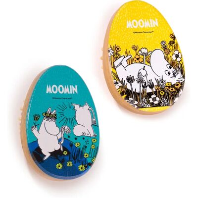 Moomin Brand Teal or Yellow Shaped Bamboo Hairbrush - Hairbrush Moomin Brand Teal or Yellow Shaped Bamboo Hairbrush - Hairbrush
