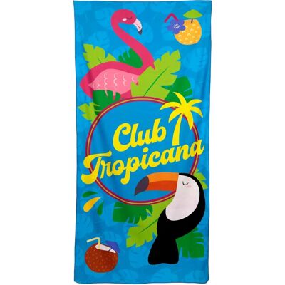 Ręcznik plażowy z mikrofibry Flamingo Club Tropicana Ręcznik plażowy z mikrofibry Flamingo Club Tropicana