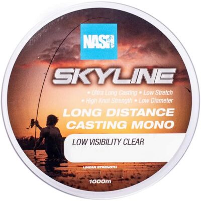 Nash Highline 1000m Monofilament - Transparent - Ligne de pêche polyvalente - Publicité Nash Highline 1000m Monofilament - Transparent - Ligne de pêche polyvalente - Publicité