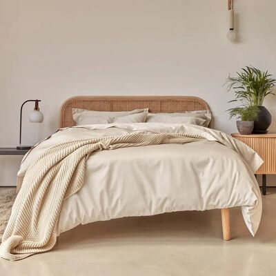 Christy - 400TC Luxury Cotton Sateen Plain Dye - Cream - Single - Duvet Cover Sets Christy - 400TC Luxury Cotton Sateen Plain Dye - Cream - Single - Duvet Cover Sets