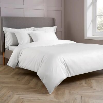 Christy - 400TC Luxury Cotton Sateen Plain Dye - White Christy - 400TC Luxury Cotton Sateen Plain Dye - White