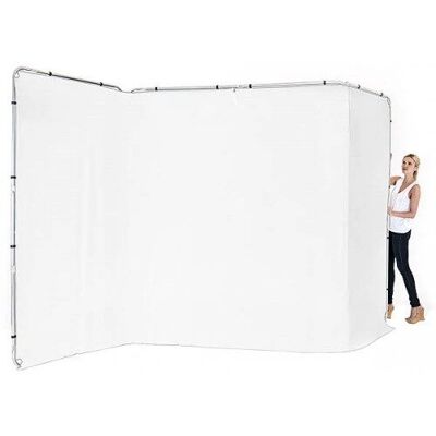 Lastolite LL LB7623 Fotohintergrond - 4m panoramisch, wit, zwart, textiel Lastolite LL LB7623 Fotohintergrond - 4m panoramisch, wit, zwart, textiel