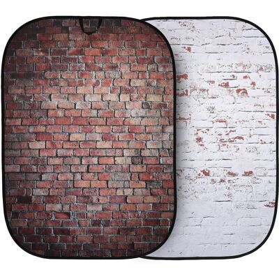 Lastolite Urban Collapsible 1.5x2.1m Red/White Classic Red/Distressed White Brick - Background Lastolite Urban Collapsible 1.5x2.1m Red/White Classic Red/Distressed White Brick - Background