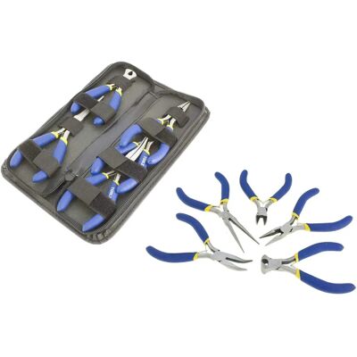 Toolzone 5pc Mini Soft Grip Pliers Set - Jewelry, Craft, Electronics Toolzone 5pc Mini Soft Grip Pliers Set - Jewelry, Craft, Electronics