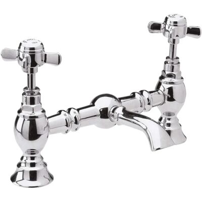 Nuie I315x Beaumont Traditional Bathroom Luxury Crosshead Handle Bridge Basin - Bathroom Faucet Nuie I315x Beaumont Traditional Bathroom Luxury Crosshead Handle Bridge Basin - Bathroom Faucet