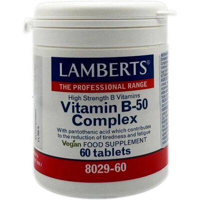 Lamberts Complejo de vitamina B-50 60 Cápsulas Lamberts Complejo de vitamina B-50 60 Cápsulas