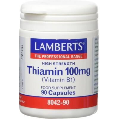 Lamberts Vitamin B1 100mg - Energie & Herz - 90 Kapseln Lamberts Vitamin B1 100mg - Energie & Herz - 90 Kapseln