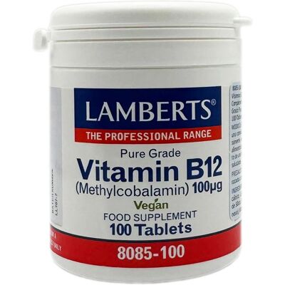LAMBERTS Vitamin B12 Methylcobalamin - 100 x 100mcg Tabletten LAMBERTS Vitamin B12 Methylcobalamin - 100 x 100mcg Tabletten