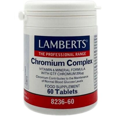 Lamberts Chrom-Komplex - 60 Tabletten - Unterstützt Blutzucker Lamberts Chrom-Komplex - 60 Tabletten - Unterstützt Blutzucker