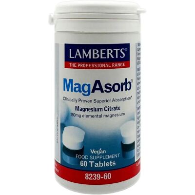Lamberts MagAsorb Magnesium 150mg Citrate - Dietary Supplement Lamberts MagAsorb Magnesium 150mg Citrate - Dietary Supplement