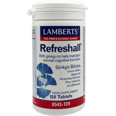 Lamberts Refreshall Ginkgo Biloba Zitronenmelisse Salbei Rosmarin 120 Tabletten - Vitamine & Ergänzungen Lamberts Refreshall Ginkgo Biloba Zitronenmelisse Salbei Rosmarin 120 Tabletten - Vitamine & Ergänzungen