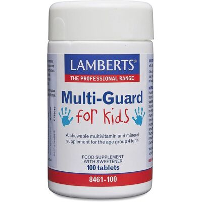 Lamberts Multi-Guard Kids Vitamins & Minerals Chewable - 100 Tablets Lamberts Multi-Guard Kids Vitamins & Minerals Chewable - 100 Tablets