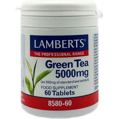 Lamberts Grüntee 5000 mg - Catechine & L-Theanin - 60 Tabletten Lamberts Grüntee 5000 mg - Catechine & L-Theanin - 60 Tabletten