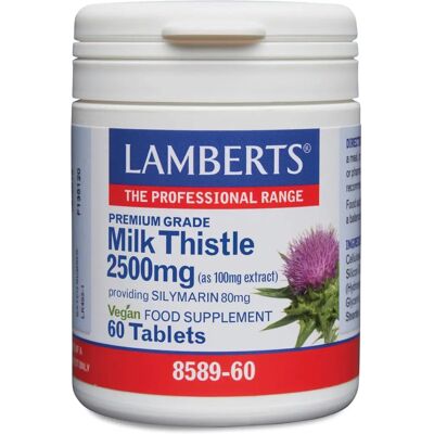 Lamberts Extrait de Chardon-Marie 3000mg - 60 Comprimés - Publicité Lamberts Extrait de Chardon-Marie 3000mg - 60 Comprimés - Publicité