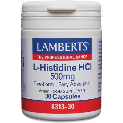 Lamberts L-Histidin HCl 500mg Kapseln - Nahrungsergänzung Lamberts L-Histidin HCl 500mg Kapseln - Nahrungsergänzung