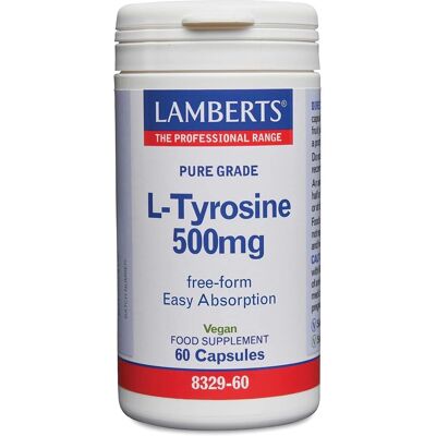 Lamberts L-Tyrosine 500mg - Apoio cognitivo Lamberts L-Tyrosine 500mg - Apoio cognitivo