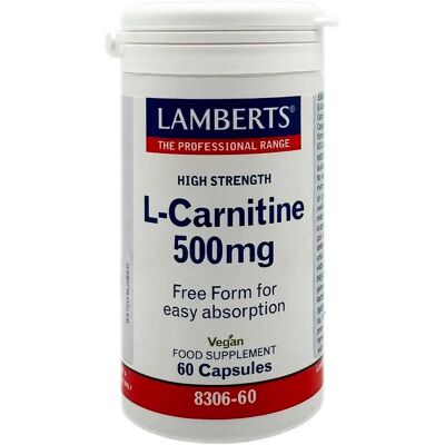 Lamberts L-Carnitine 500mg Cápsulas - Apoia Queima de Gordura e Energia Lamberts L-Carnitine 500mg Cápsulas - Apoia Queima de Gordura e Energia