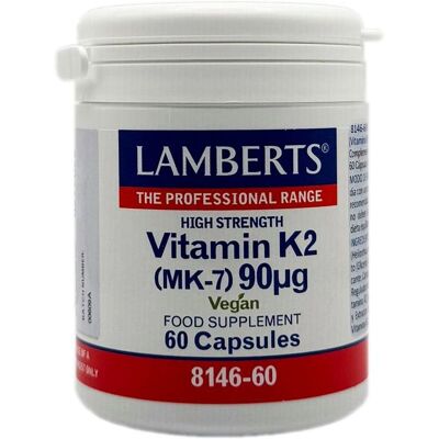 Lamberts Vitamine K2 90μg Capsules - Complément Alimentaire - Publicité Lamberts Vitamine K2 90μg Capsules - Complément Alimentaire - Publicité