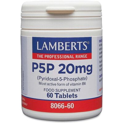 Lamberts P5P 20mg Tablets - Vitamin B6 for Energy & Brain Lamberts P5P 20mg Tablets - Vitamin B6 for Energy & Brain
