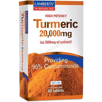 Lamberts Cúrcuma 20,000 mg - 60 Tabletas Lamberts Cúrcuma 20,000 mg - 60 Tabletas