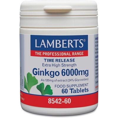 Lamberts Ginkgo 6000mg Tabletas - Suplemento Dietético Lamberts Ginkgo 6000mg Tabletas - Suplemento Dietético