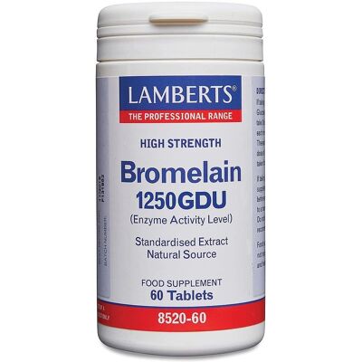 Lamberts Bromelain 1250GDU - Vegetarische Tabletten - Enzym für die Verdauung Lamberts Bromelain 1250GDU - Vegetarische Tabletten - Enzym für die Verdauung